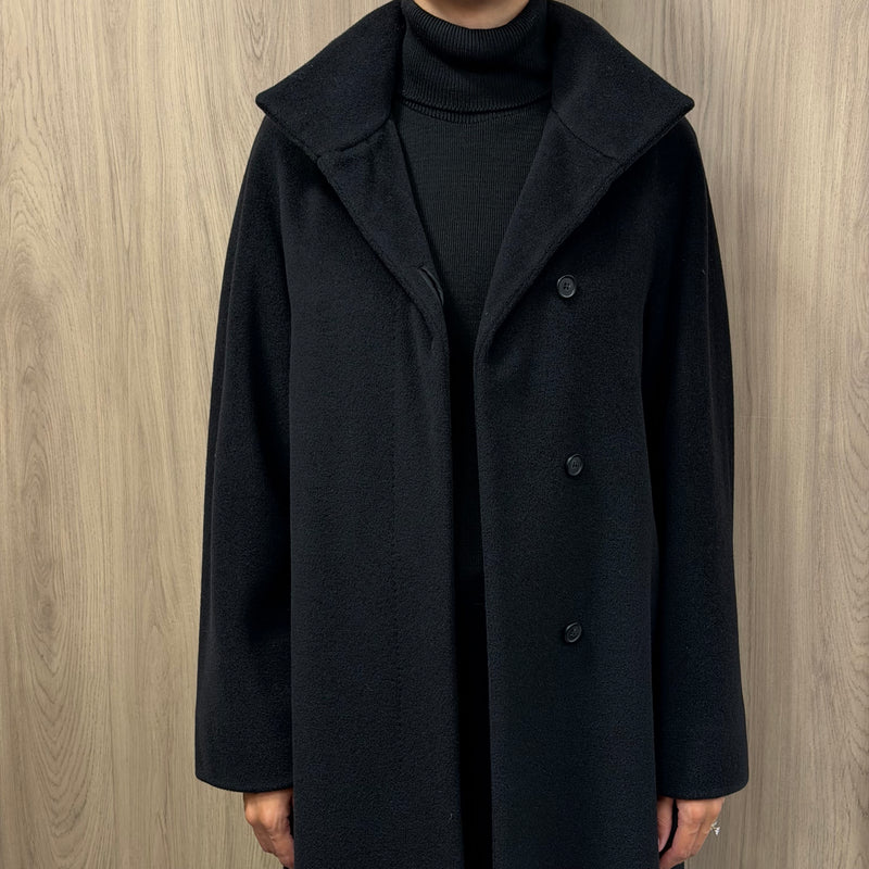 Max Mara manteau long noir T38 laine et cachemire
