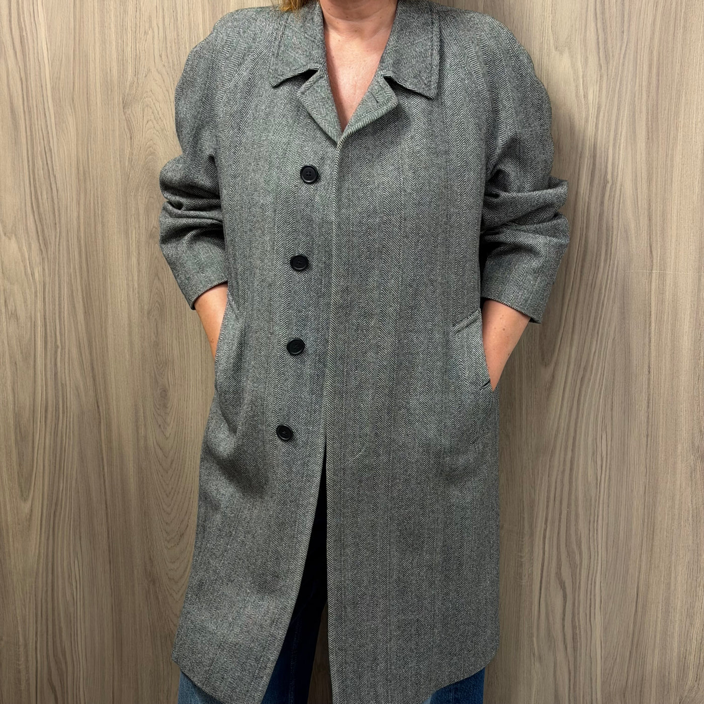 Burberry’s manteau long chevrons laine et cachemire