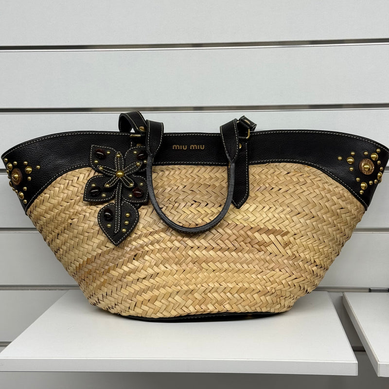 Miu Miu Panier Raphia
