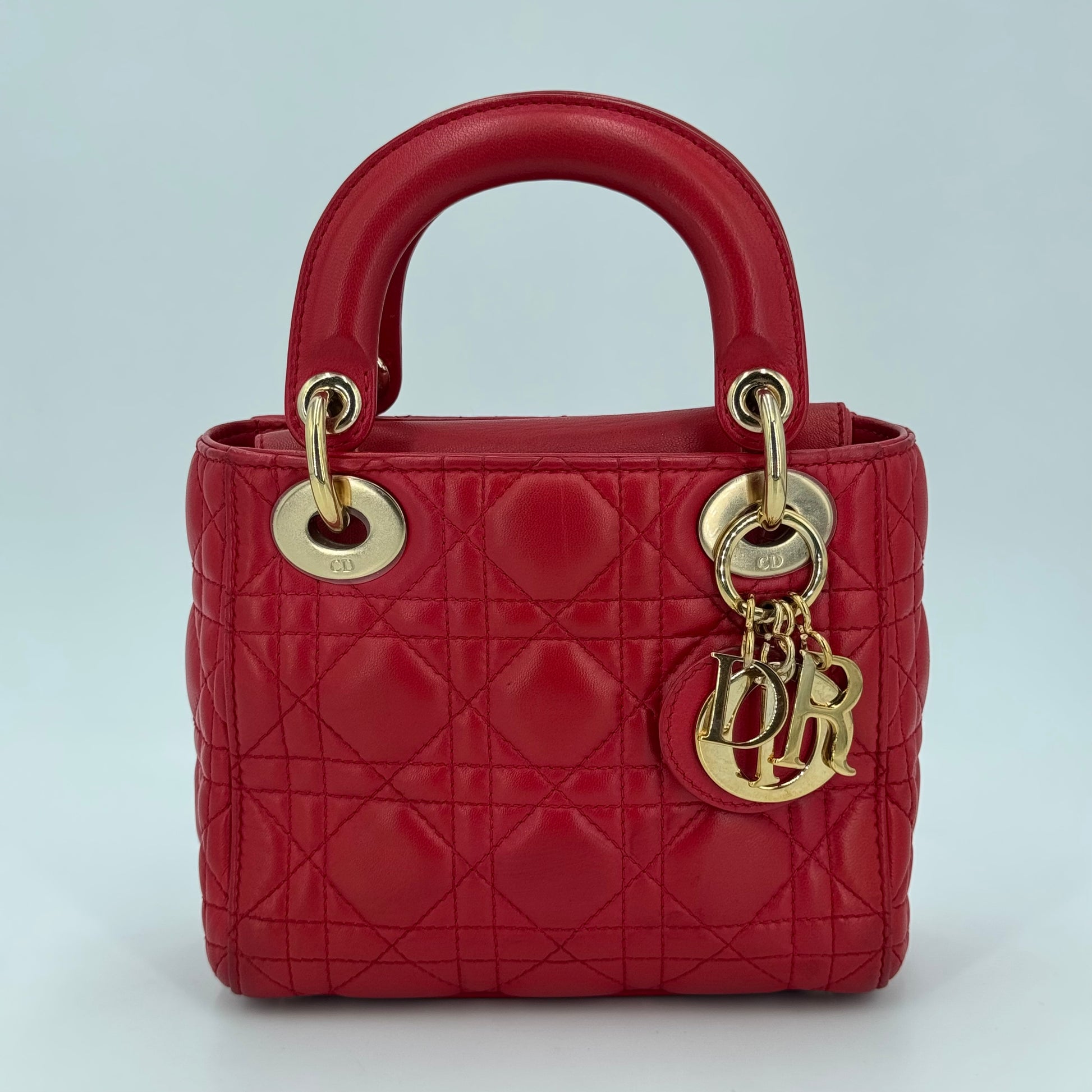 Dior Rouge Sac Dior Mini Lady Lady Dior Small – GD House Vintage