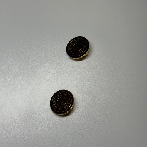 Hermès clips métal doré