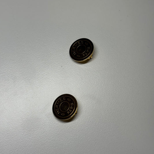 Hermès clips métal doré