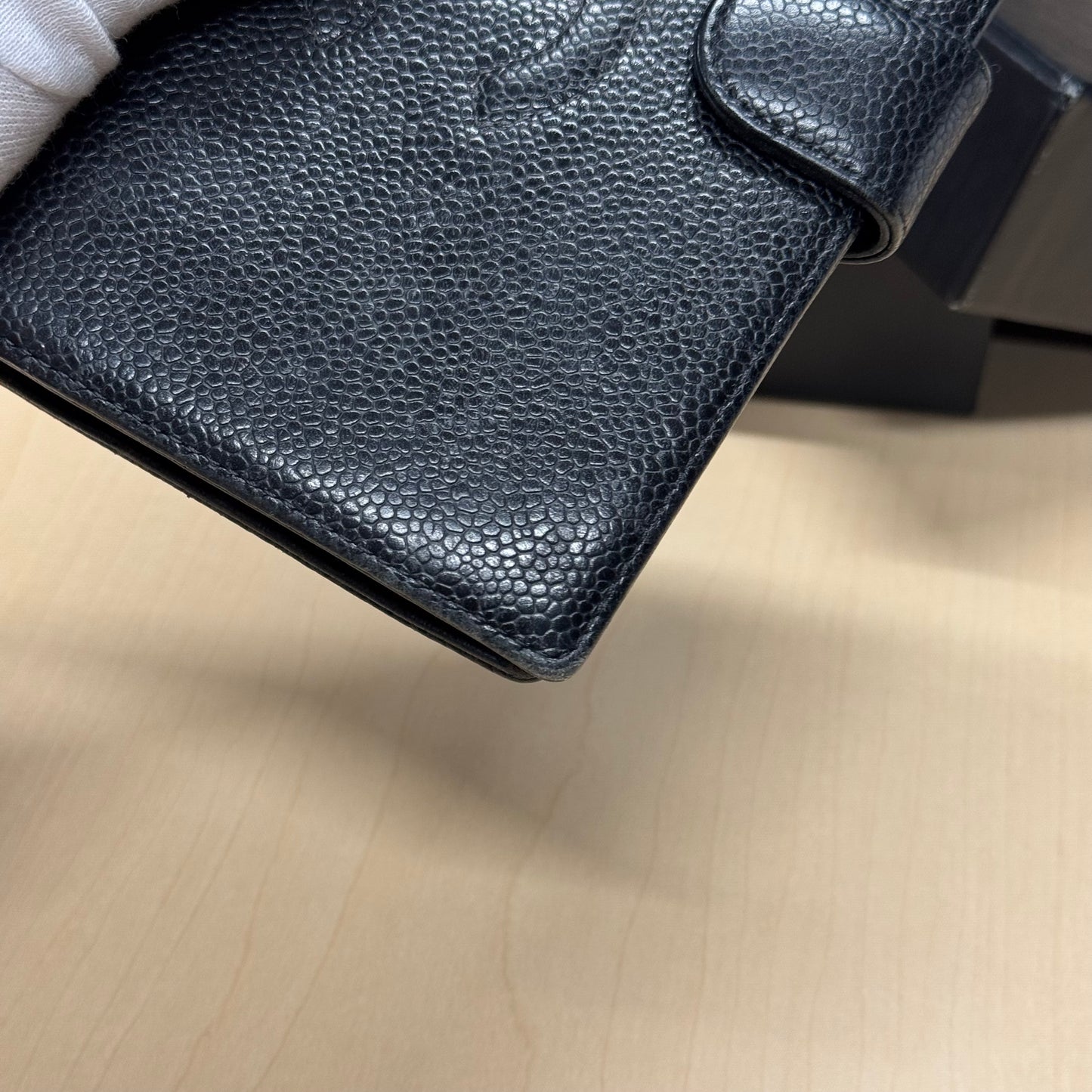 Chanel Portefeuille Long cuir grainé