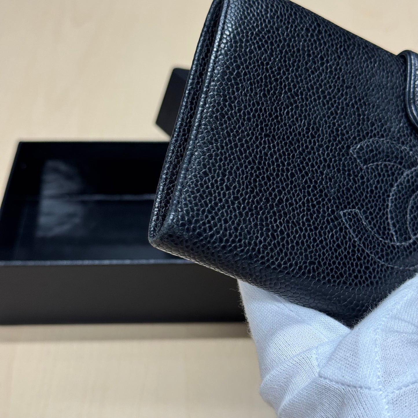 Chanel Portefeuille Long cuir grainé