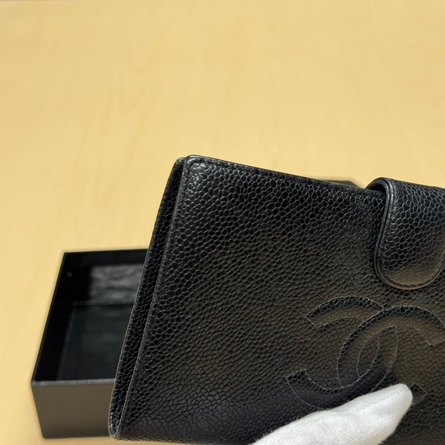 Chanel Portefeuille Long cuir grainé