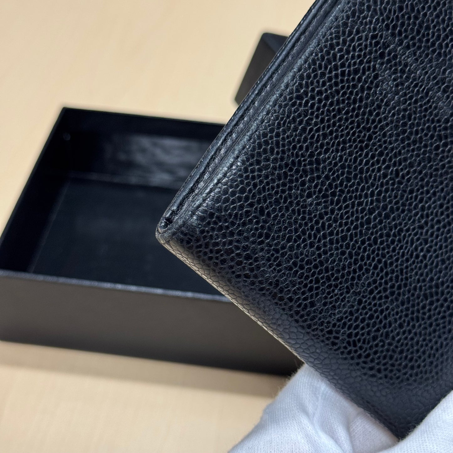 Chanel Portefeuille Long cuir grainé