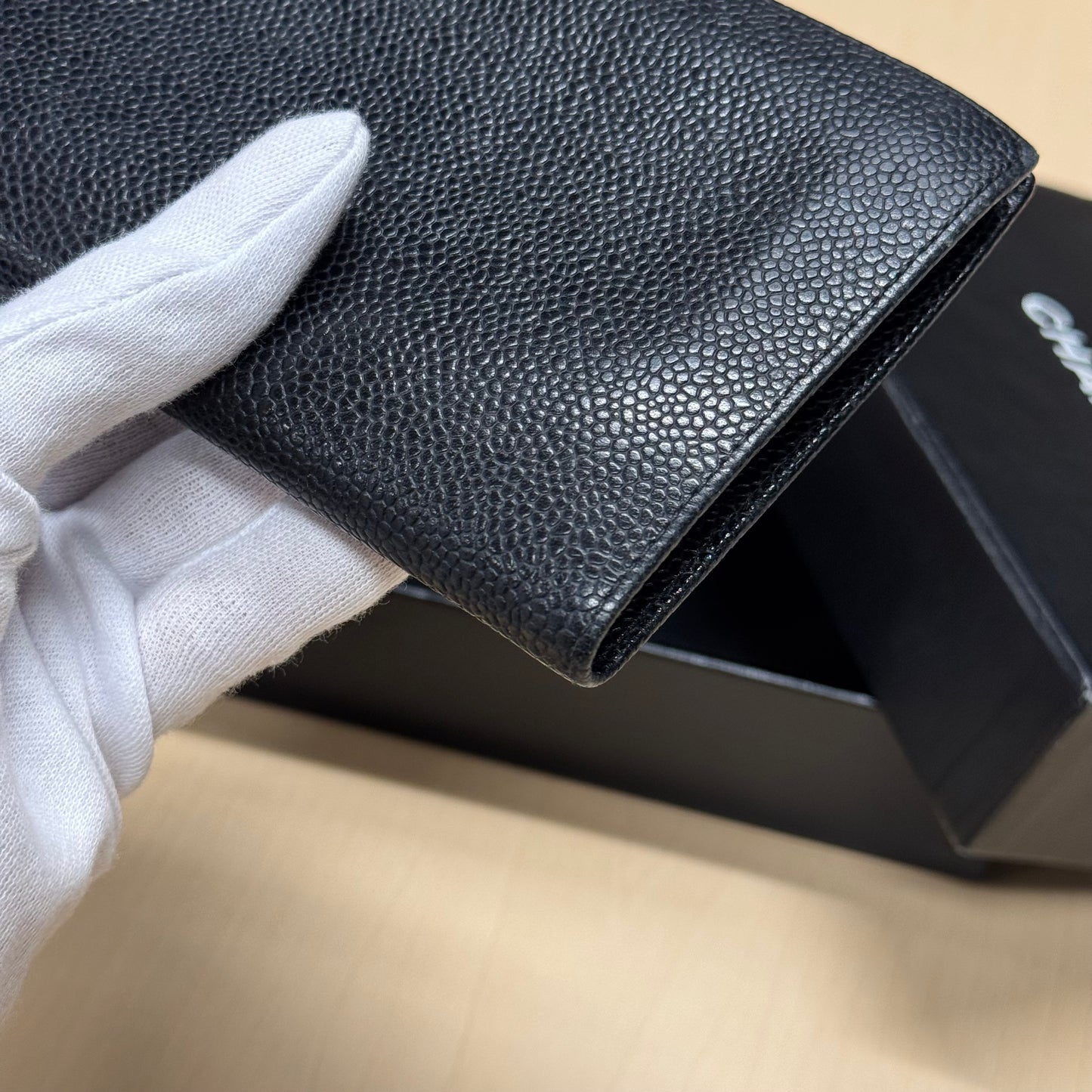 Chanel Portefeuille Long cuir grainé