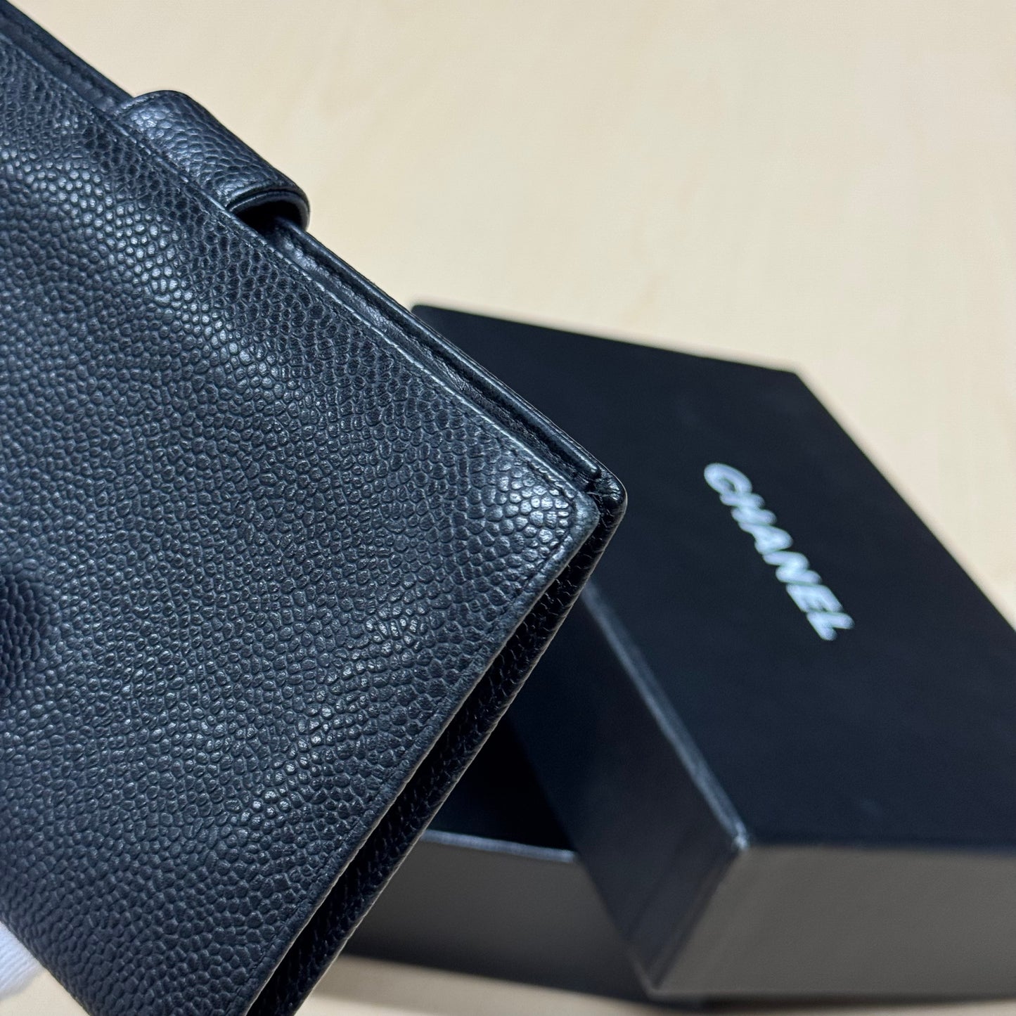 Chanel Portefeuille Long cuir grainé