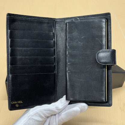 Chanel Portefeuille Long cuir grainé