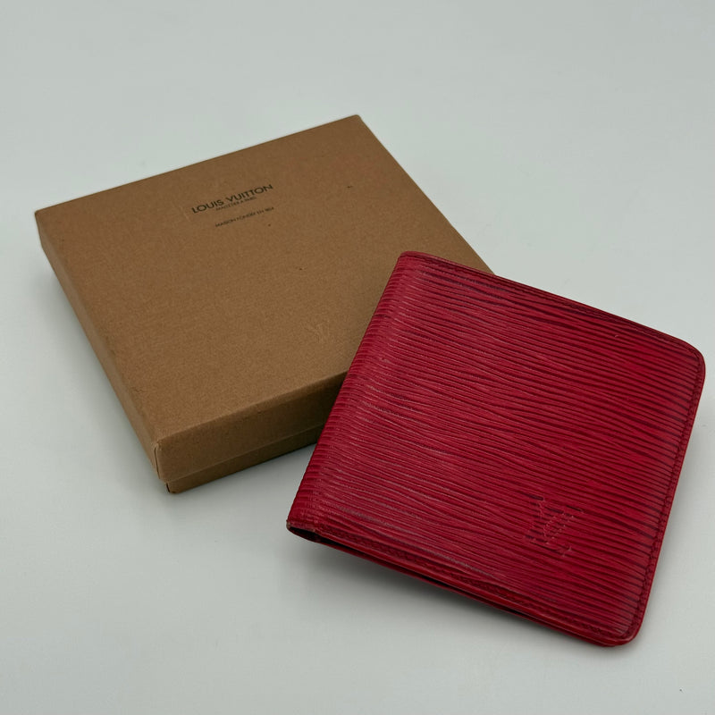 Louis Vuitton portefeuille épi rouge