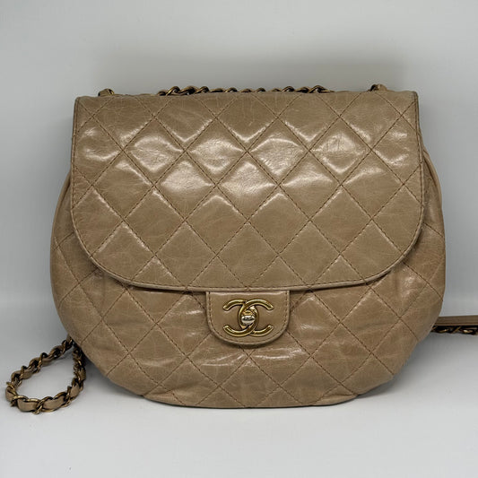 Chanel Sac en cuir de veau beige