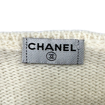 CHANEL KNITTING LACE CARDIGAN SKIRT SET IVORY CASHMERE 36 06C RTW