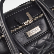 Chanel Black Calfskin Paris NY Carry-On Rolling Luggage
