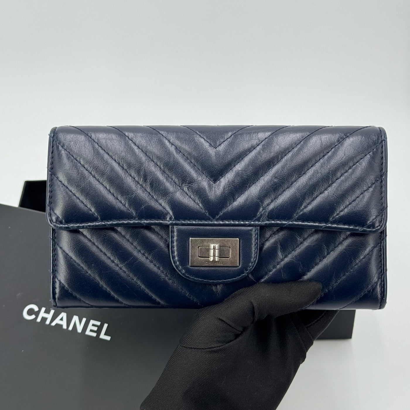 Chanel Portefeuille Long - Chevron