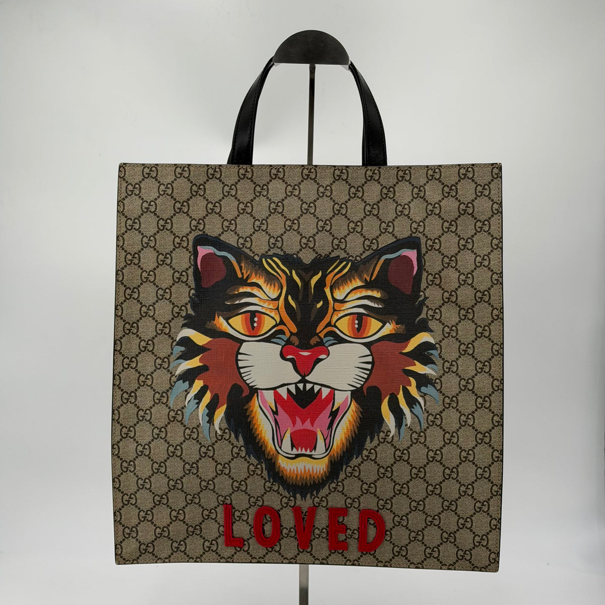 Gucci GG Suprême Leather Tigar Tote Bag