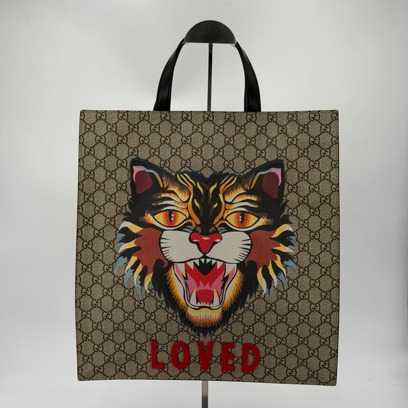 Gucci GG Suprême Leather Tigar Tote Bag